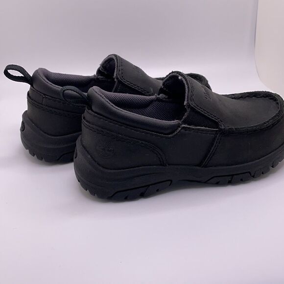 Timberland Kids Black Leather Slip On Shoes (Size: 7.5 Toddler) - Picture 8 of 16